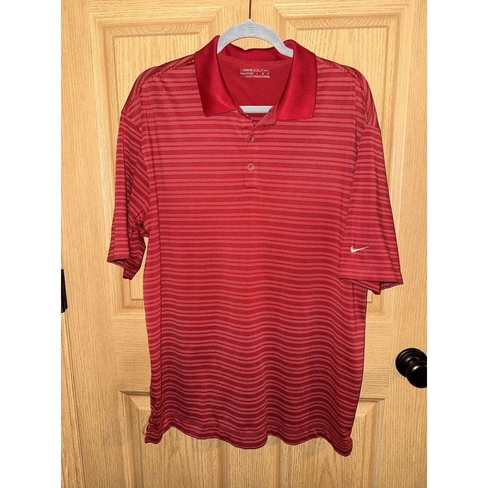 Nike Men's Large Golf Fit Dry Polo‎ Shirt Stretch Shirt EUC